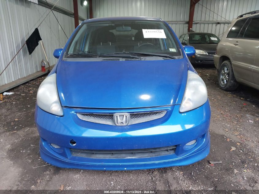 2008 Honda Fit Sport VIN: JHMGD38668S027702 Lot: 43559536
