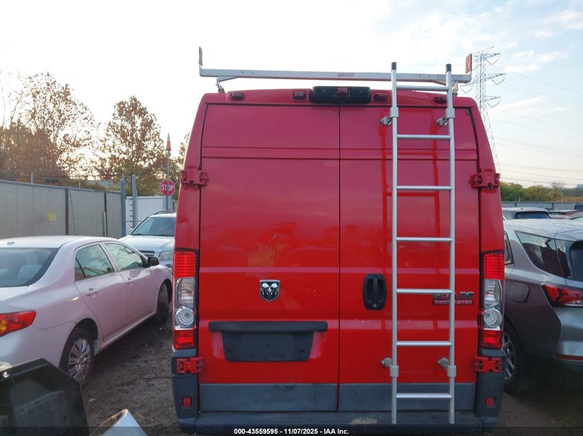 2017 Ram Promaster 3500 Cargo Van High Roof 159 Wb Ext VIN: 3C6URVJGXHE507126 Lot: 43559595