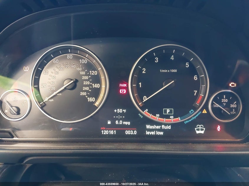 2013 BMW 550I VIN: WBAFR9C57DDX80358 Lot: 43559658