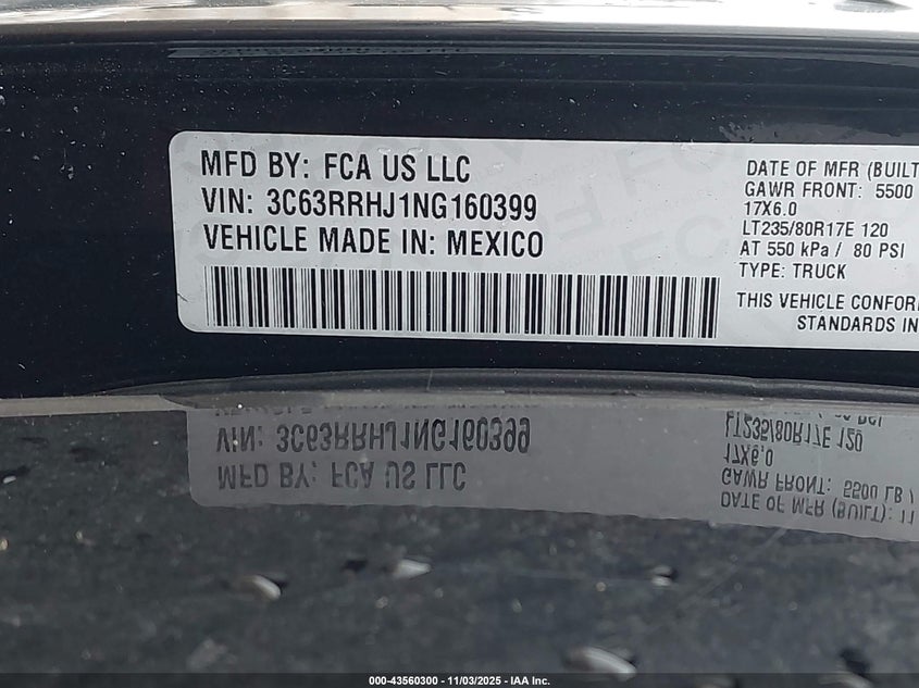 3C63RRHJ1NG160399 2022 RAM 3500 photo no. 9