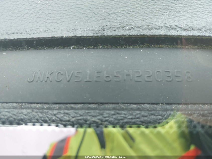 2005 Infiniti G35 VIN: JNKCV51E65M220358 Lot: 43560348