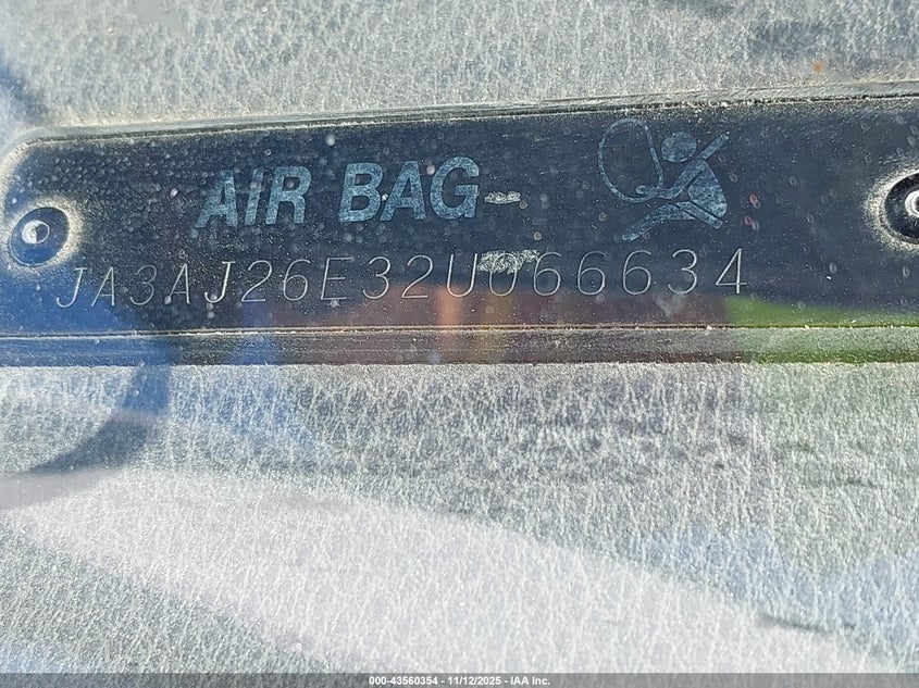 2002 Mitsubishi Lancer Es VIN: JA3AJ26E32U066634 Lot: 43560354