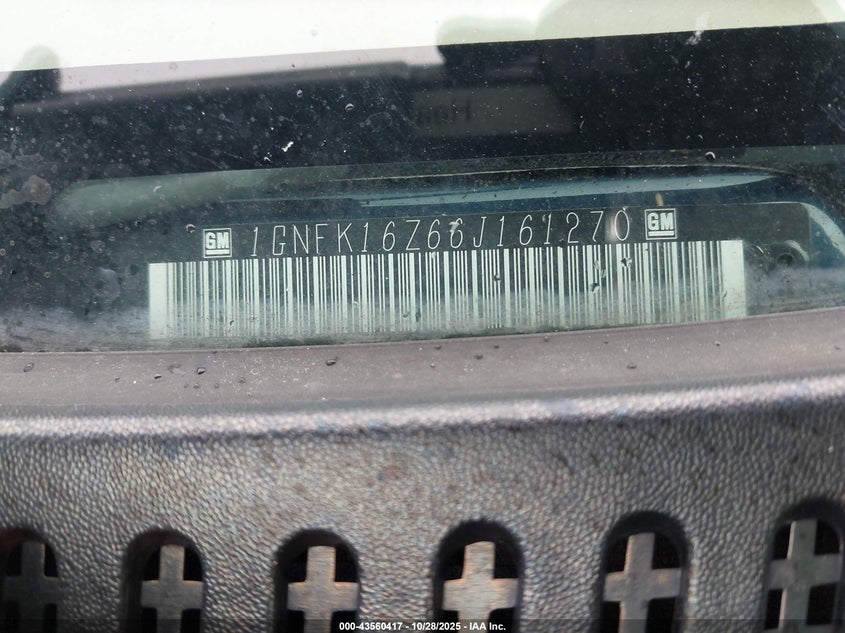 2006 Chevrolet Suburban 1500 Z71 VIN: 1GNFK16Z66J161270 Lot: 43560417