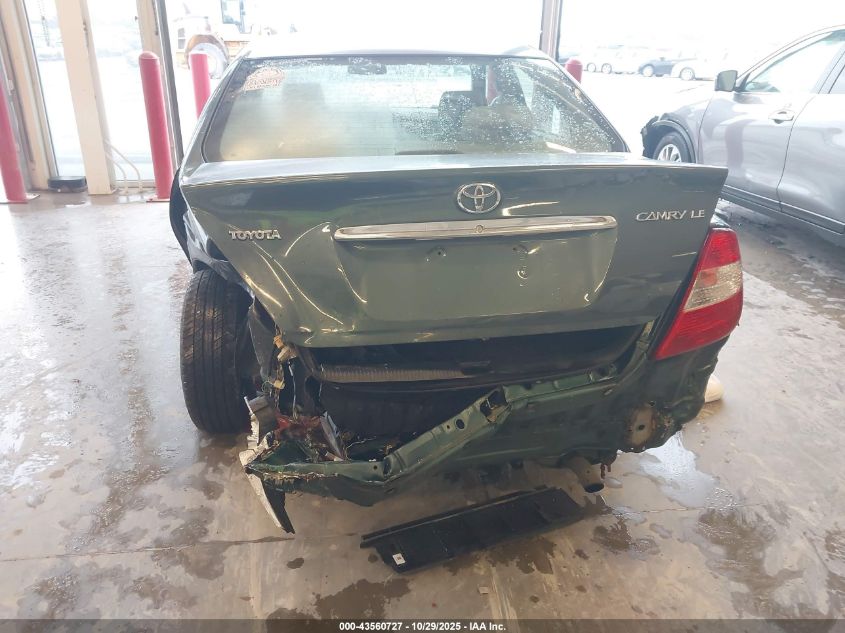 2002 Toyota Camry Le VIN: JTDBE32K020002053 Lot: 43560727