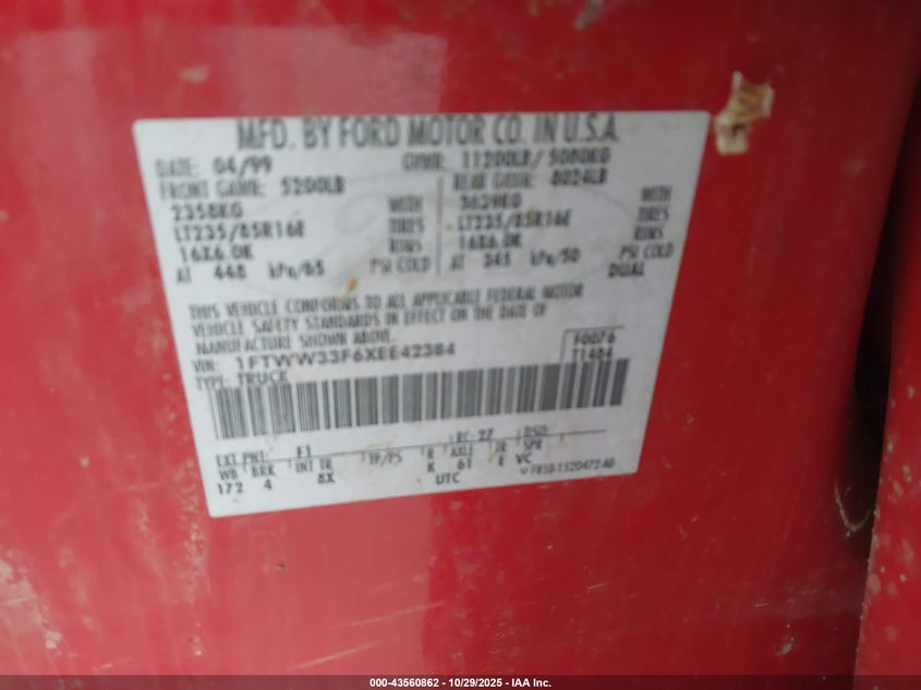 1FTWW33F6XEE42384 1999 FORD F350 photo no. 8
