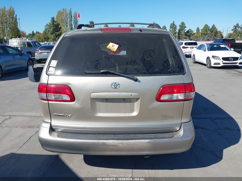 2002 Toyota Sienna Le VIN: 4T3ZF13C72U486578 Lot: 43561075