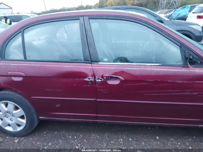 2002 Honda Civic Ex VIN: 1HGES26722L063846 Lot: 43561201