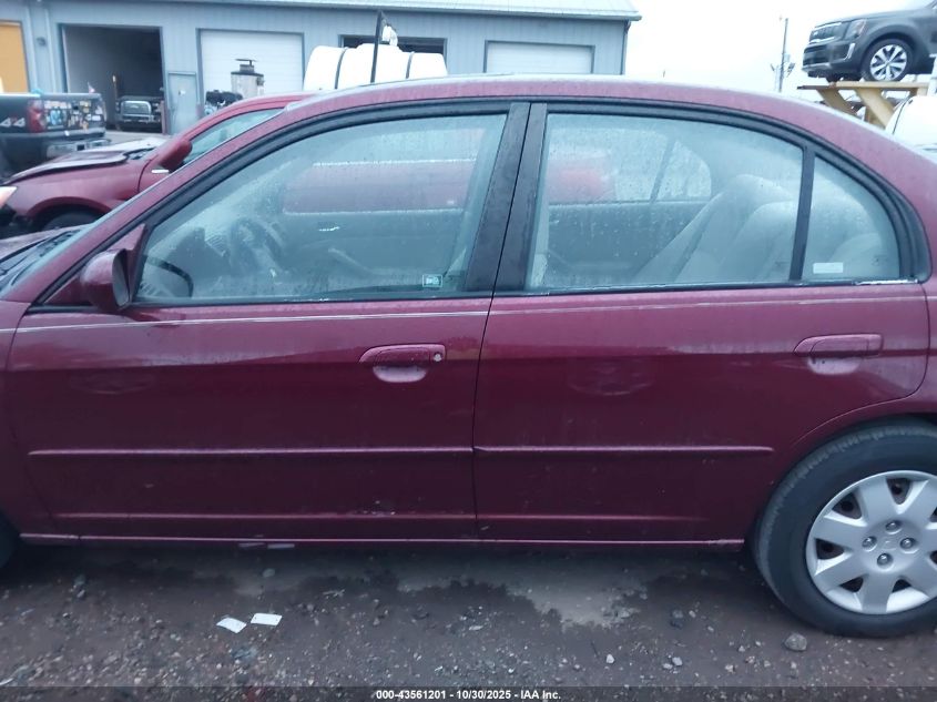 2002 Honda Civic Ex VIN: 1HGES26722L063846 Lot: 43561201