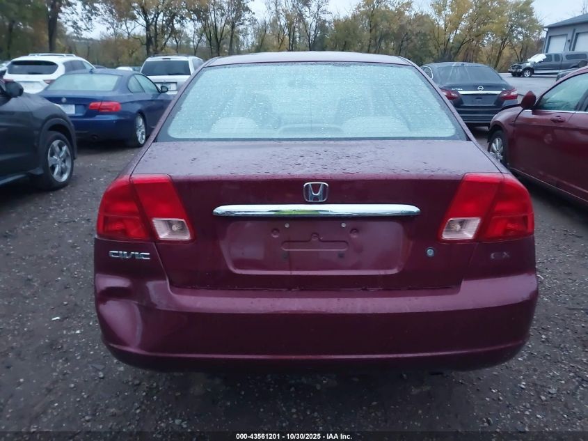 2002 Honda Civic Ex VIN: 1HGES26722L063846 Lot: 43561201