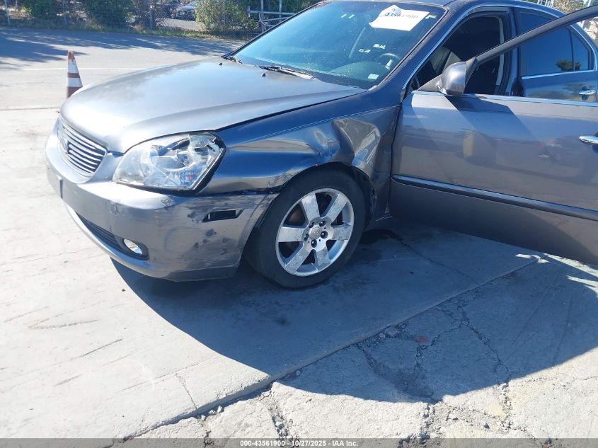 2007 Kia Optima Ex V6 VIN: KNAGE124675117422 Lot: 43561900