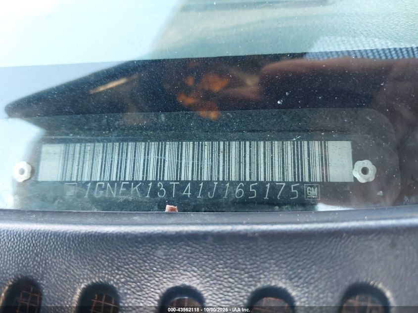 2001 Chevrolet Tahoe Lt VIN: 1GNEK13T41J165175 Lot: 43562118
