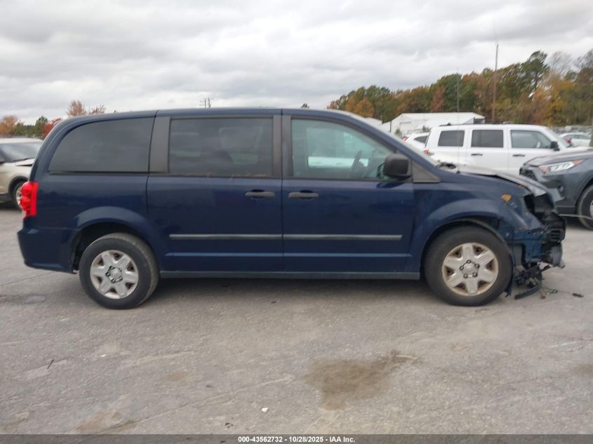 2013 Ram Cargo Tradesman VIN: 2C4JRGAG9DR786567 Lot: 43562732