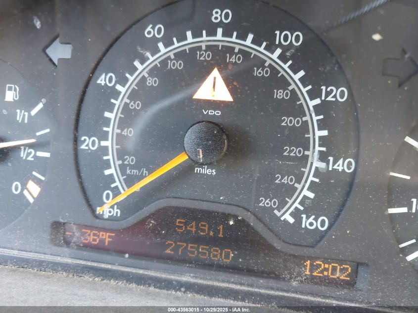 1999 Mercedes-Benz E 320 Awd VIN: WDBJF82H0XX015277 Lot: 43563015