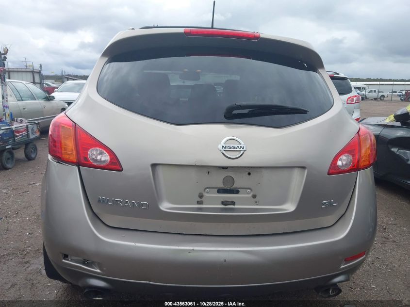 2009 Nissan Murano Sl VIN: JN8AZ18U09W022196 Lot: 43563061