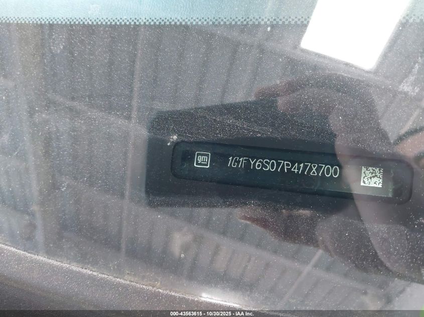 2023 Chevrolet Bolt Euv Fwd Lt VIN: 1G1FY6S07P4178700 Lot: 43563615