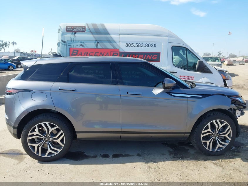 2022 Land Rover Range Rover Evoque S VIN: SALZJ2FX1NH172186 Lot: 43563727