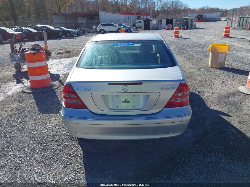 2004 Mercedes-Benz C 320 4Matic VIN: WDBRF84J24F525795 Lot: 43563905