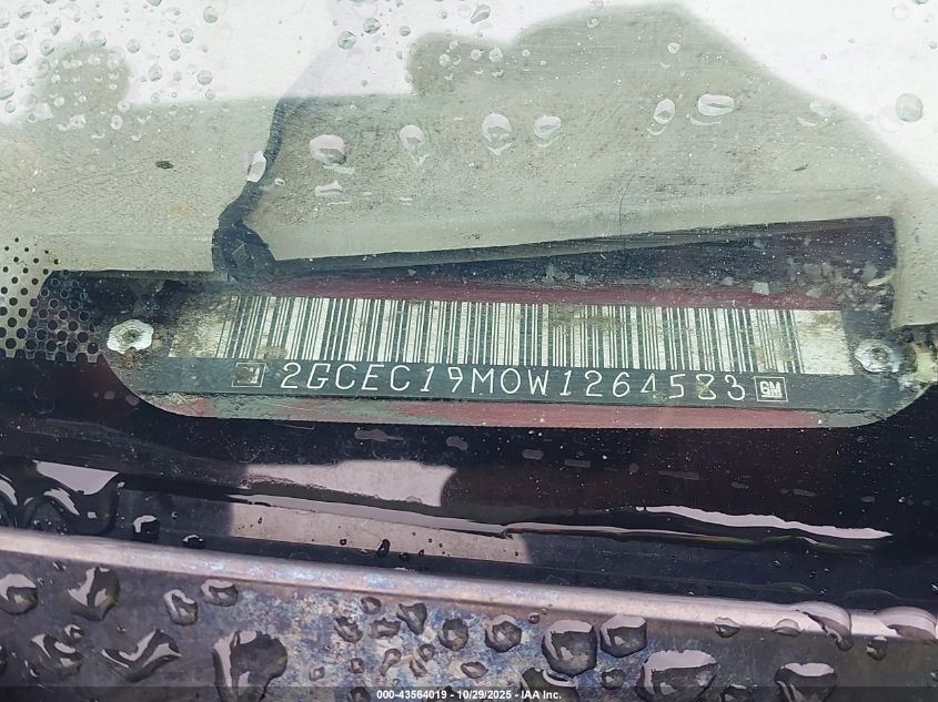 1998 Chevrolet C1500 Fleetside VIN: 2GCEC19M0W1264583 Lot: 43564019