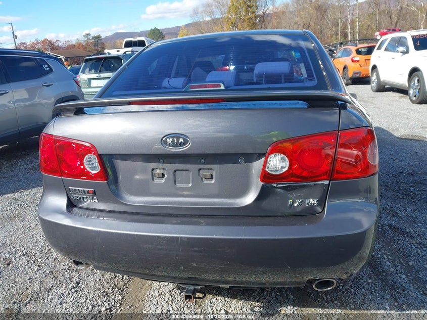2008 Kia Optima Lx V6 VIN: KNAGE124985259300 Lot: 43564608