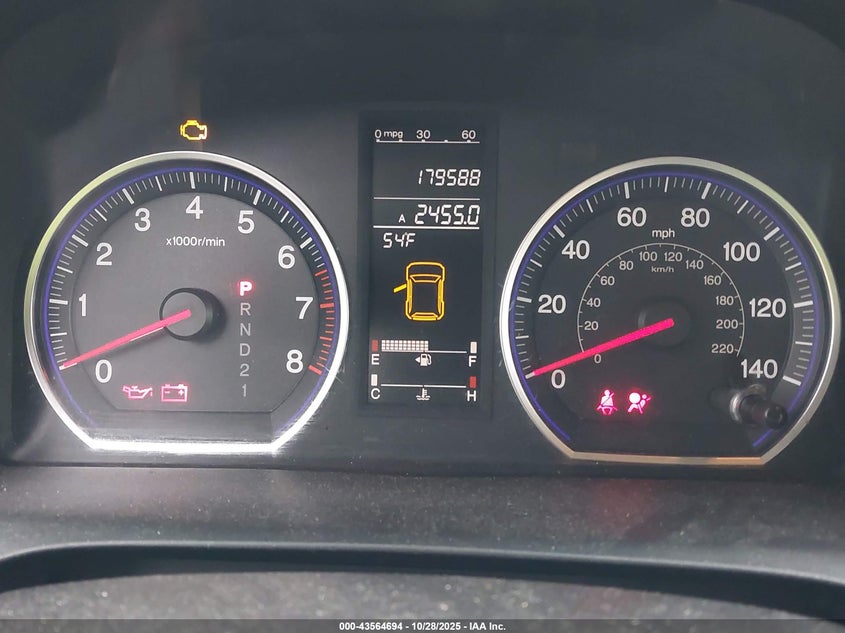 2009 Honda Cr-V Ex-L VIN: JHLRE38759C013241 Lot: 43564694