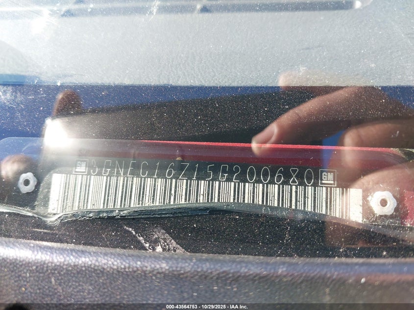 2005 Chevrolet Suburban 1500 Ls VIN: 3GNEC16Z15G200680 Lot: 43564753