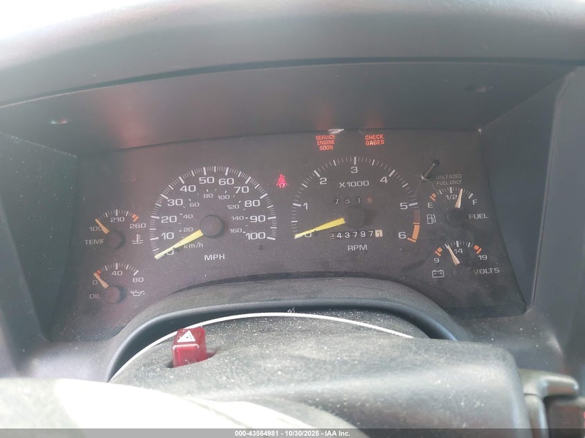 1997 GMC Jimmy Sls VIN: 1GKCT18W3VK516050 Lot: 43564981