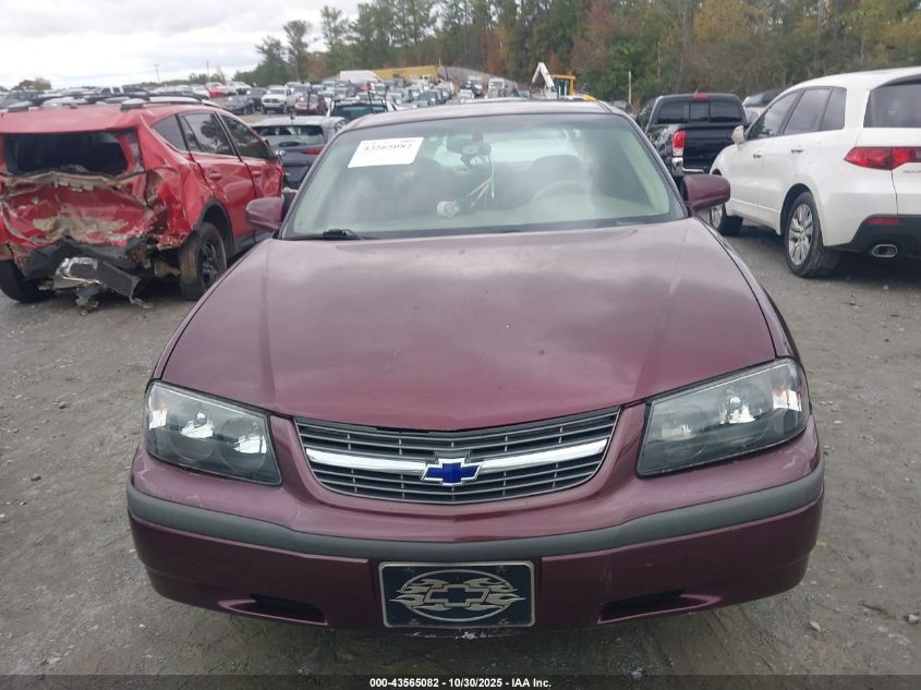 2003 Chevrolet Impala VIN: 2G1WF52E039387182 Lot: 43565082