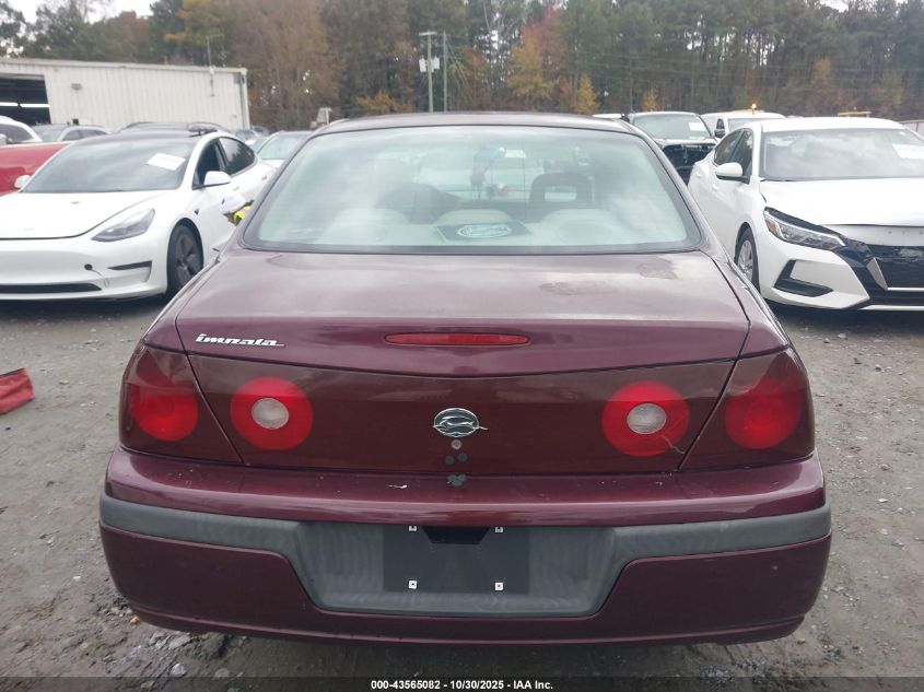 2003 Chevrolet Impala VIN: 2G1WF52E039387182 Lot: 43565082