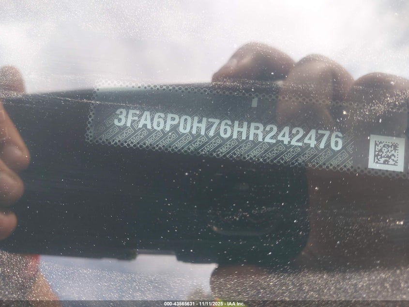 2017 Ford Fusion Se VIN: 3FA6P0H76HR242476 Lot: 43565631