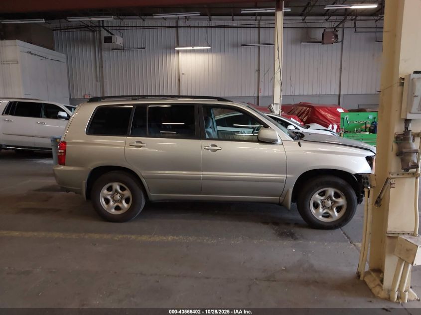 2001 Toyota Highlander VIN: JTEGD21A810020547 Lot: 43566402