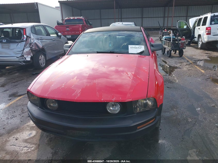 2007 Ford Mustang V6 Deluxe/V6 Premium VIN: 1ZVFT80NX75211955 Lot: 43566547