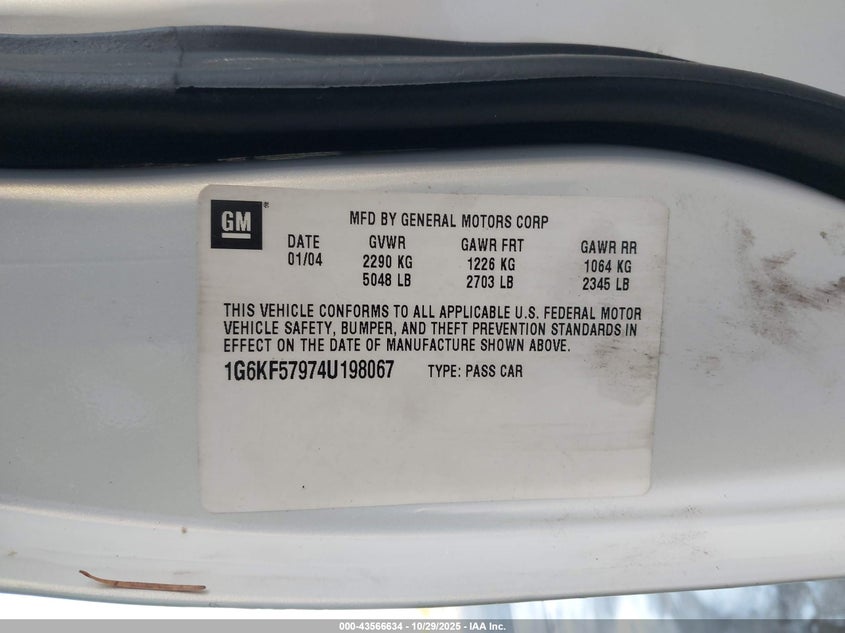 1G6KF57974U198067 2004 CADILLAC DE VILLE photo no. 9