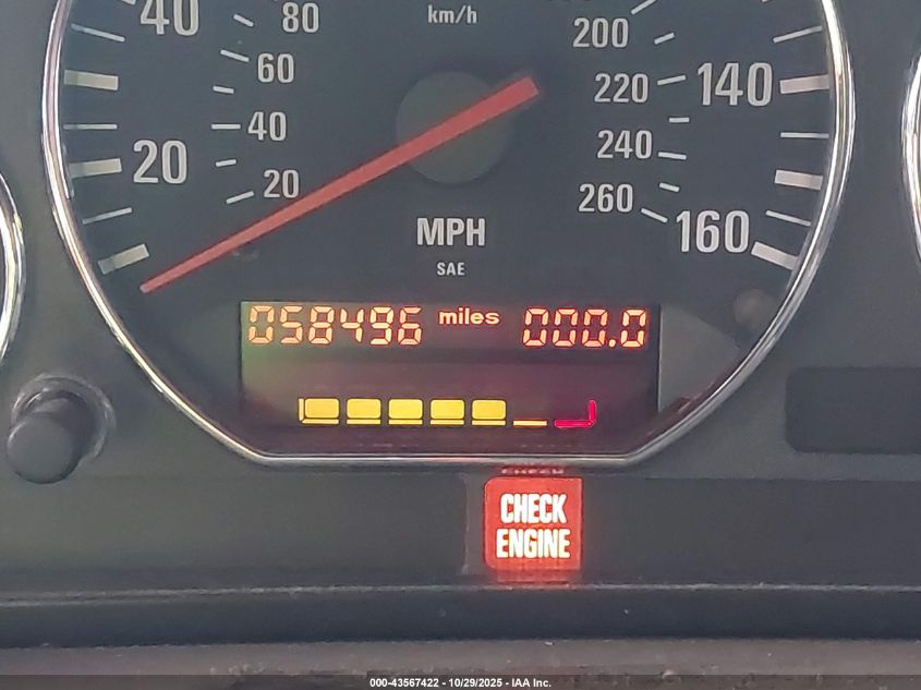 2000 BMW M VIN: WBSCK9340YLC90966 Lot: 43567422