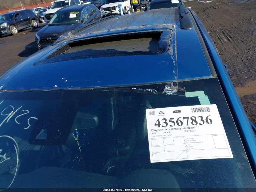 2024 Dodge Durango R/T Plus Awd VIN: 1C4SDJCT7RC144567 Lot: 43567836