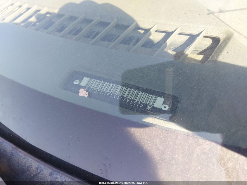 2004 Chevrolet Express VIN: 1GBFH15TX41193595 Lot: 43568409