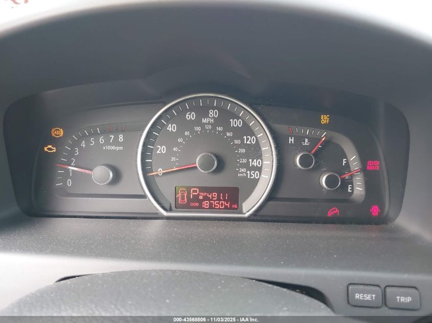 2009 Kia Borrego Lx V6 VIN: KNDJH741895020375 Lot: 43568506