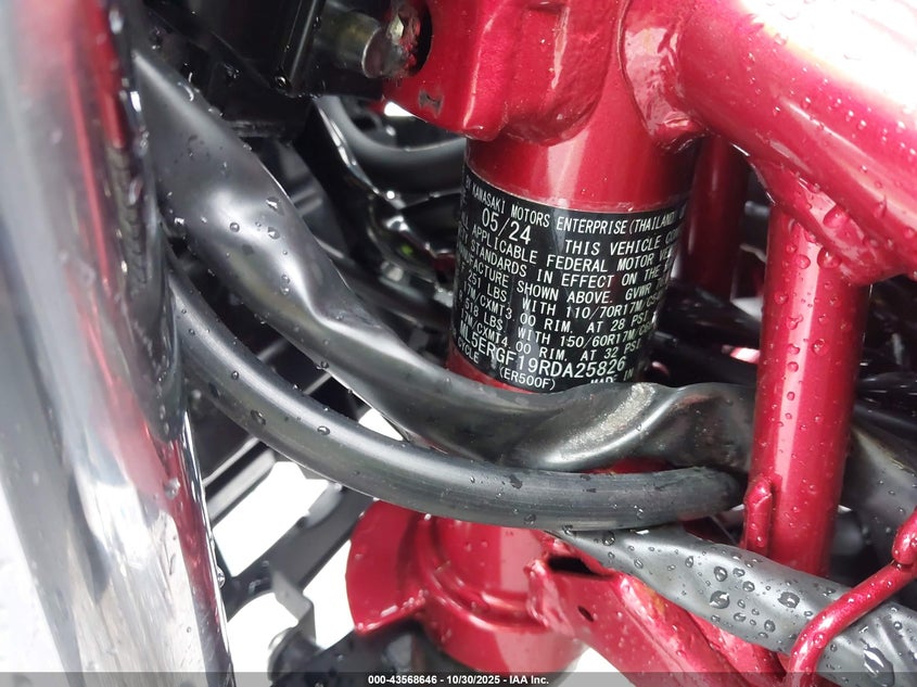 2024 Kawasaki Er500 VIN: ML5ERGF19RDA25826 Lot: 43568646