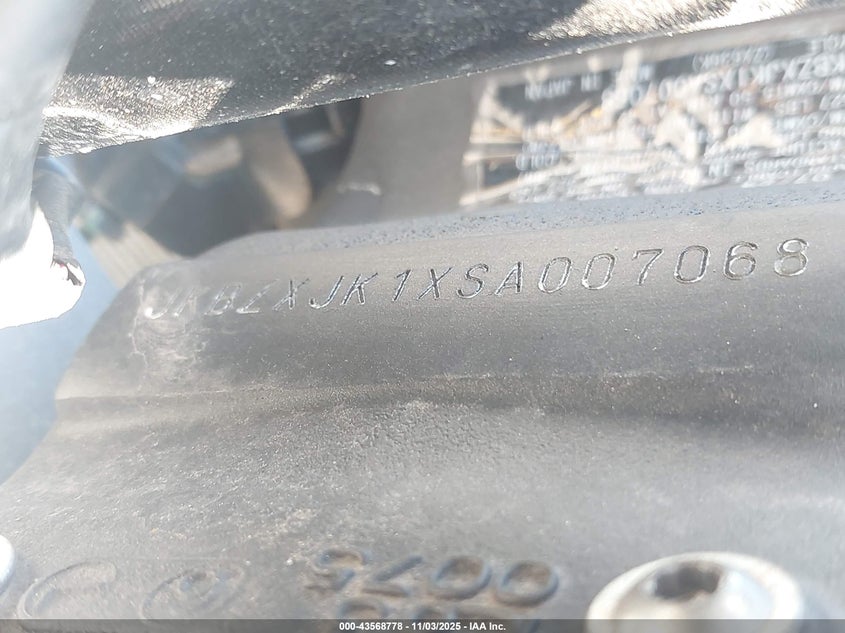 2025 Kawasaki Zx636 K VIN: JKBZXJK1XSA007068 Lot: 43568778