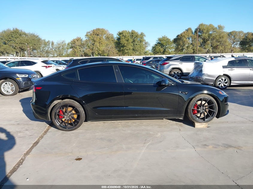 2024 Tesla Model 3 Performance All-Wheel Drive VIN: 5YJ3E1ET6RF784741 Lot: 43569049