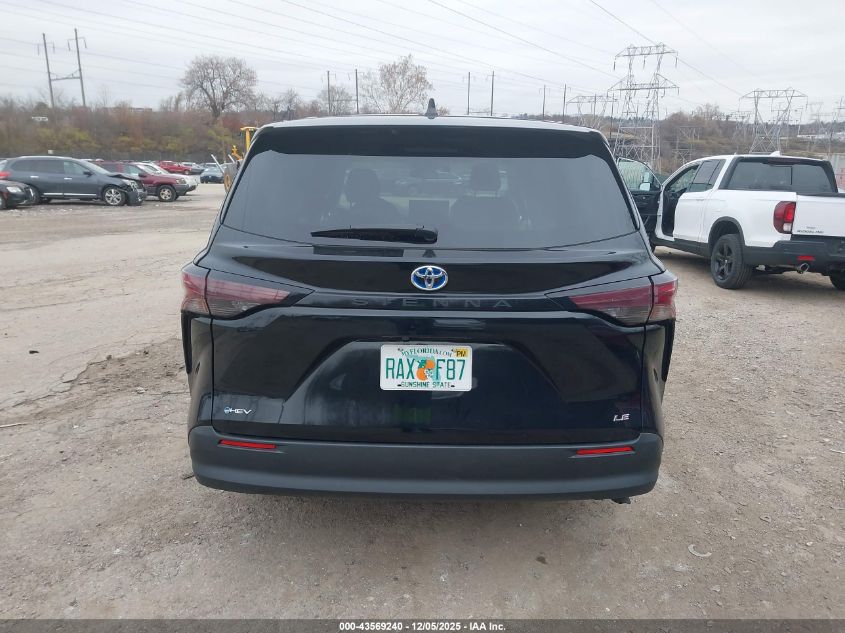 2025 Toyota Sienna Le VIN: 5TDKRKEC3SS254847 Lot: 43569240