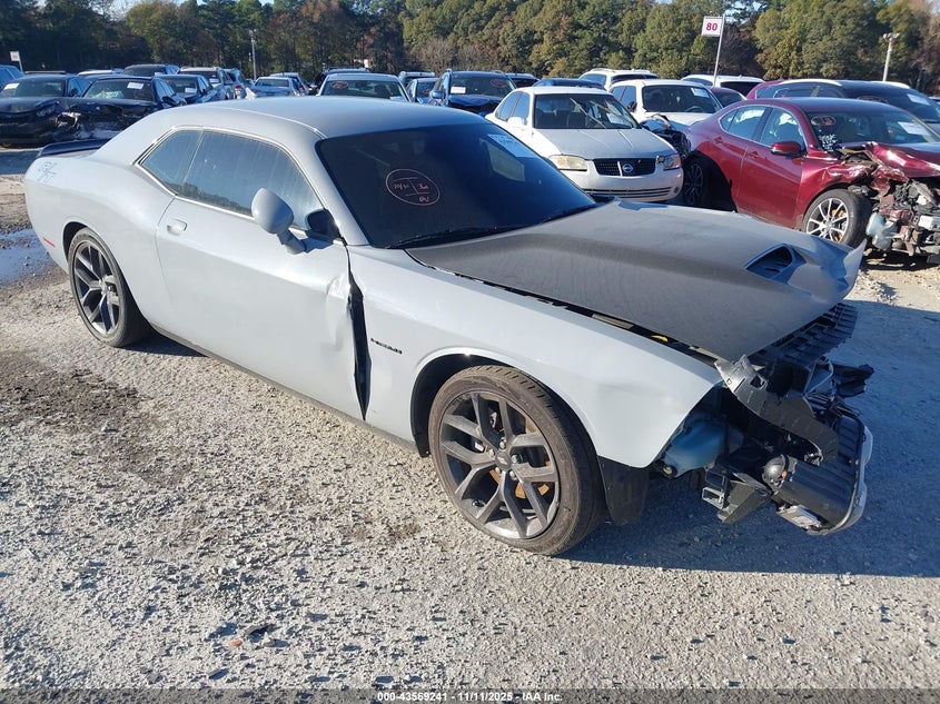 Vin: 2c3cdzbt1nh211941, lot: 44064311, dodge challenger r/t 20221