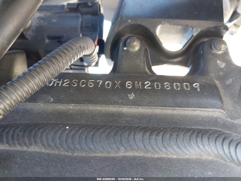 2006 Honda Cbr1000 Rr VIN: JH2SC570X6M208009 Lot: 43569259