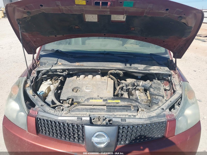 2004 Nissan Quest 3.5 Se VIN: 5N1BV28U14N353994 Lot: 43569305