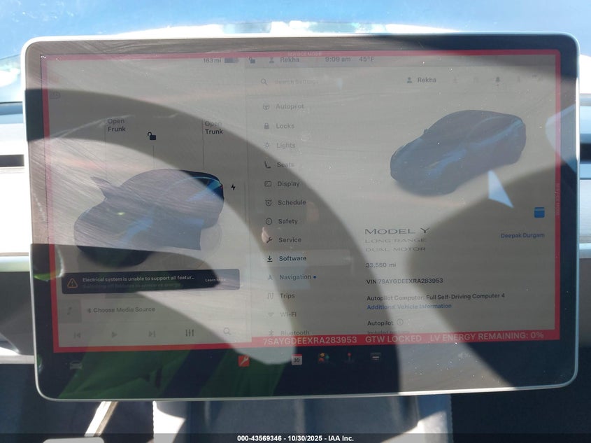 2024 Tesla Model Y Long Range Dual Motor All-Wheel Drive VIN: 7SAYGDEEXRA283953 Lot: 43569346