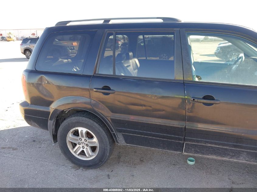 2003 Honda Pilot Ex-L VIN: 2HKYF18783H605786 Lot: 43569382