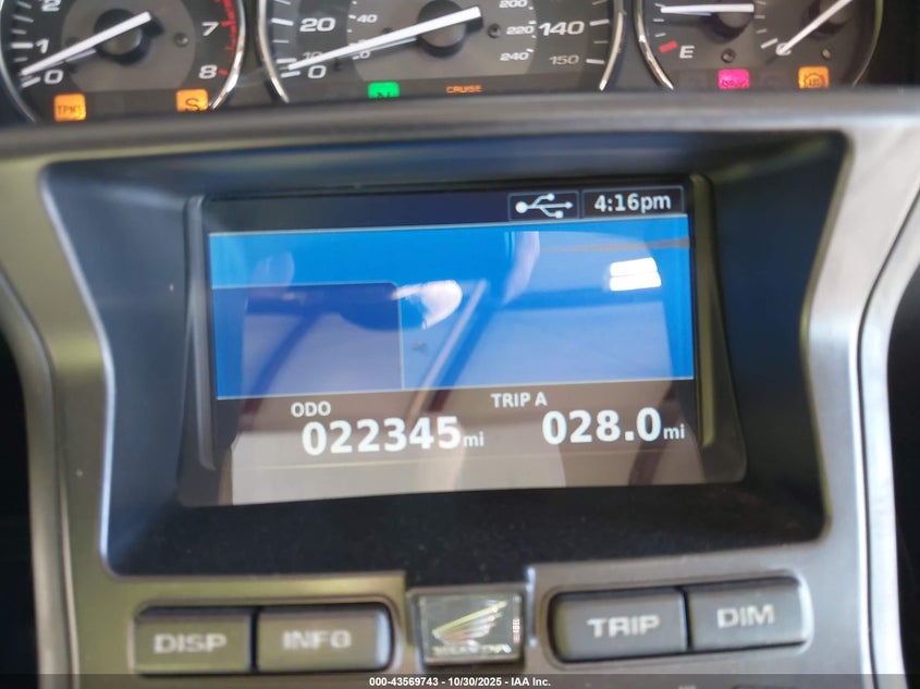 2012 Honda Gl1800 VIN: JH2SC68L3CK000303 Lot: 43569743