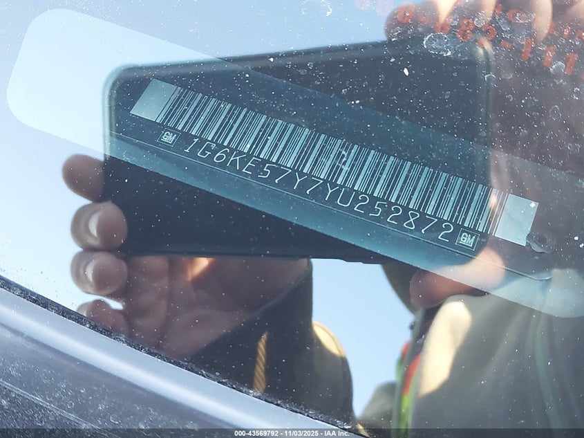 2000 Cadillac Deville Dhs VIN: 1G6KE57Y7YU252872 Lot: 43569792