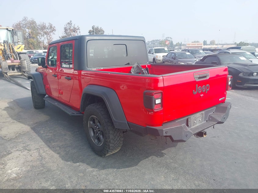 Vin: 1c6hjtag8ll131801, lot: 44065134, jeep gladiator sport s 4x4 20203