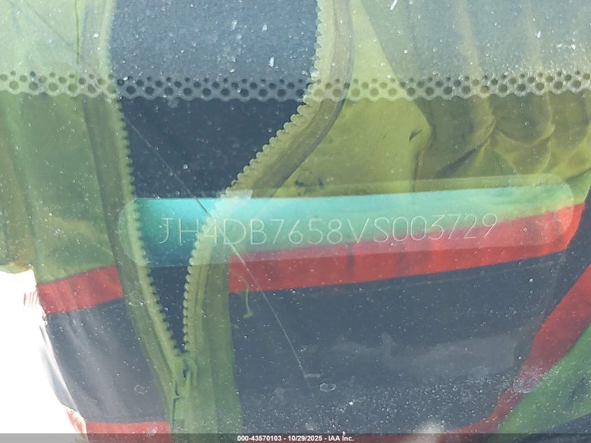 1997 Acura Integra Ls VIN: JH4DB7658VS003729 Lot: 43570103