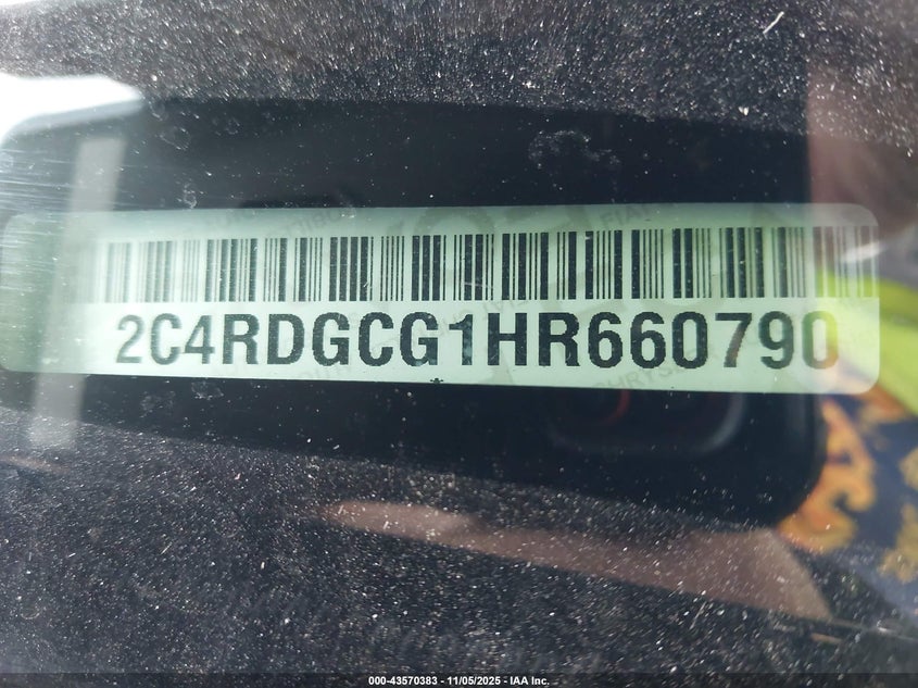 2017 DODGE GRAND CARAVAN SXT 2C4RDGCG1HR660790